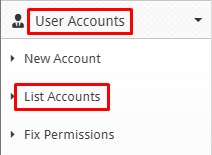 CWP list accounts button