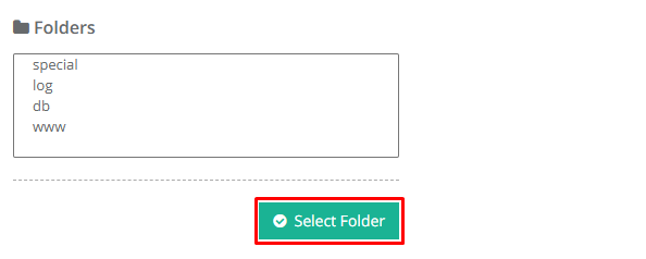 HC select folder button