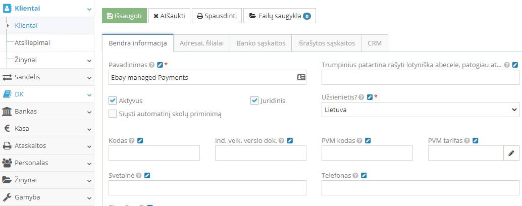 Creating a new eBay Managed Payments client