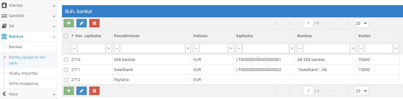 Banko sąskaitos sujungimo patvirtinimas