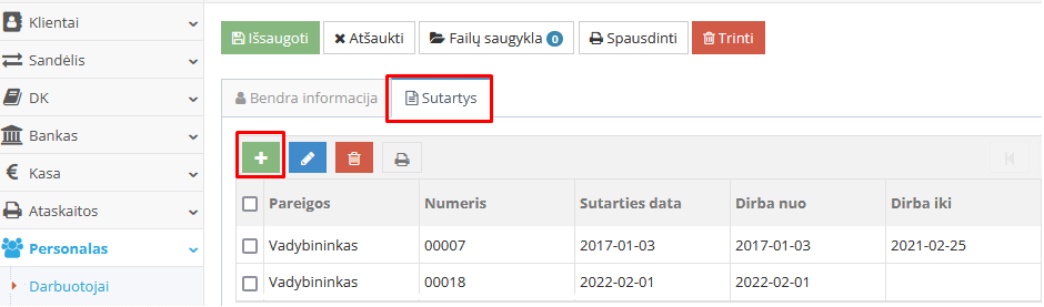 Создание нового трудового договора для повторно принятого сотрудника