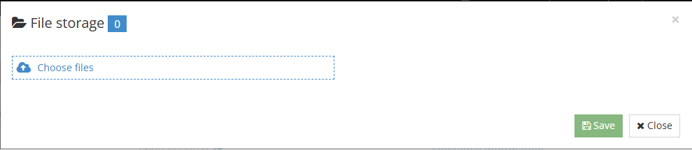 File upload button in client card or record