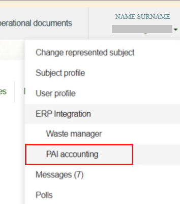 GPAIS system main page interface