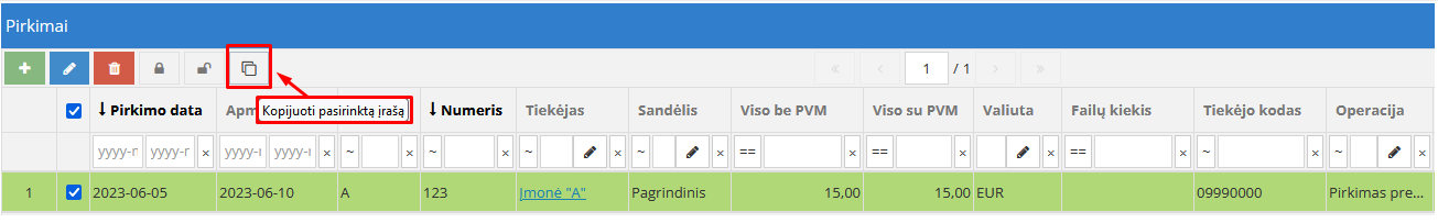 Mygtukų paaiškinimų langas