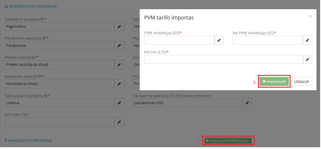 VAT rate import for Amazon integration