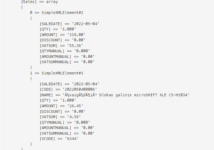 RASO POS sistemos parametrų tikrinimas