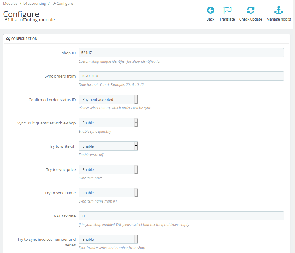 Prekių importo langas iš WooCommerce į Site.pro