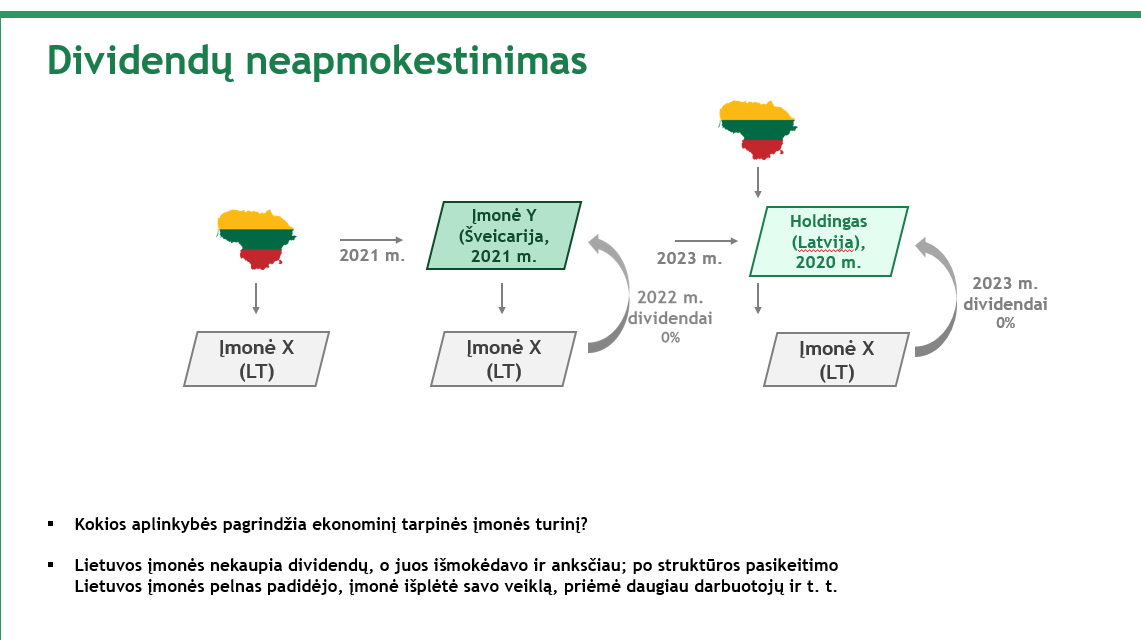 Mokesčių administratoriaus vertinimo pavyzdys
