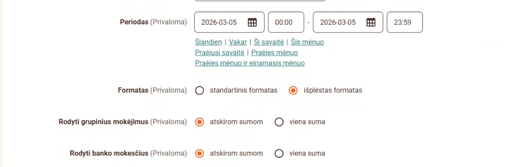 SEB banko išrašas xml formatu